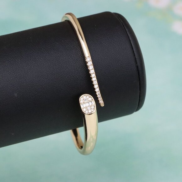 Rose Gold Designer Bangle with Diamond Accents, XPBL0599 - Picture 9 of 12